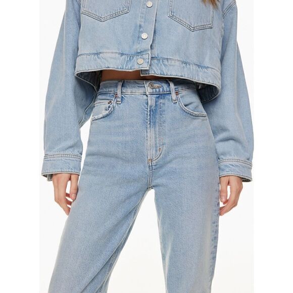 NWT AGOLDE High-Rise Stovepipe Jean Limited Edition in Destination - Picture 4 of 16